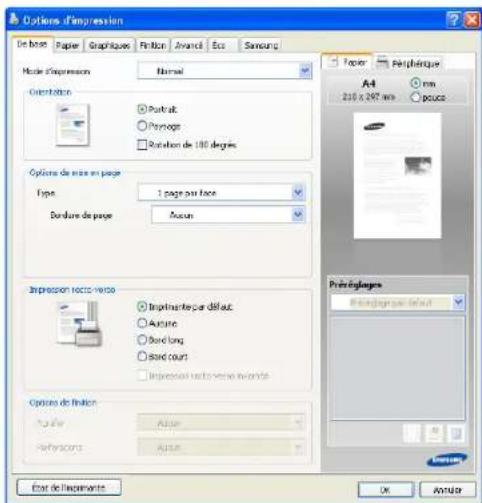 SAMSUNG SCX8030ND - Ouverture des préférences d'impression - 1