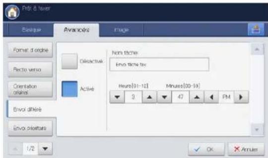 SAMSUNG SCX8030ND - Envoi d'une télécopie différée - 2