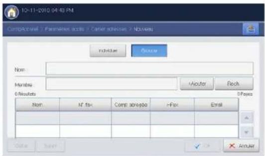 SAMSUNG SCX8030ND - Enregistrement d'une adresse de groupe - 1