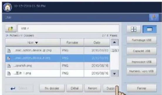 SAMSUNG SCX8030ND - Suppression d'un fichier image - 2