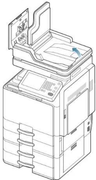 SAMSUNG SCX8030ND - Bourrage du papier d'origine dans la zone de sortie recto/verso du scanner - 8