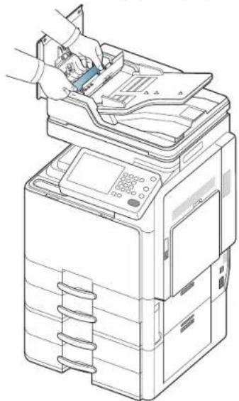SAMSUNG SCX8030ND - Bourrage du papier d'origine devant la trajectoire recto/verso du scanner - 4
