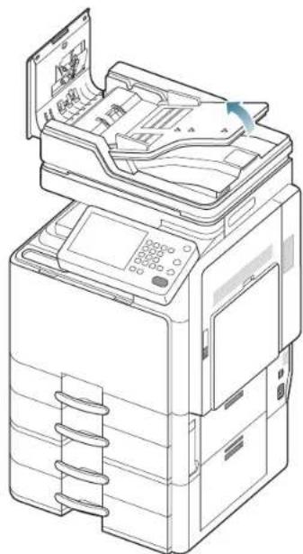 SAMSUNG SCX8030ND - Bourrage du papier d'origine dans la zone de sortie du scanner - 3