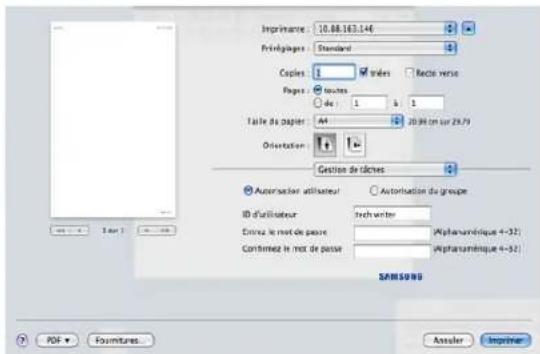SAMSUNG SCX8030ND - Gestion de tâches - 1