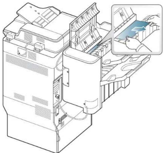 SAMSUNG SCX8030ND - Bourrage papier à l'intérieur du finisseur durant l'éjection vers le bac principal - 3