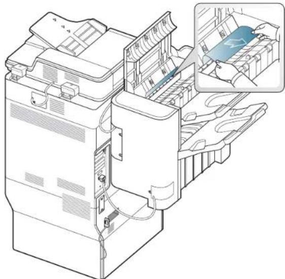 SAMSUNG SCX8030ND - Bourrage papier à l'intérieur du finisseur durant l'éjection vers le bac supérieur - 3