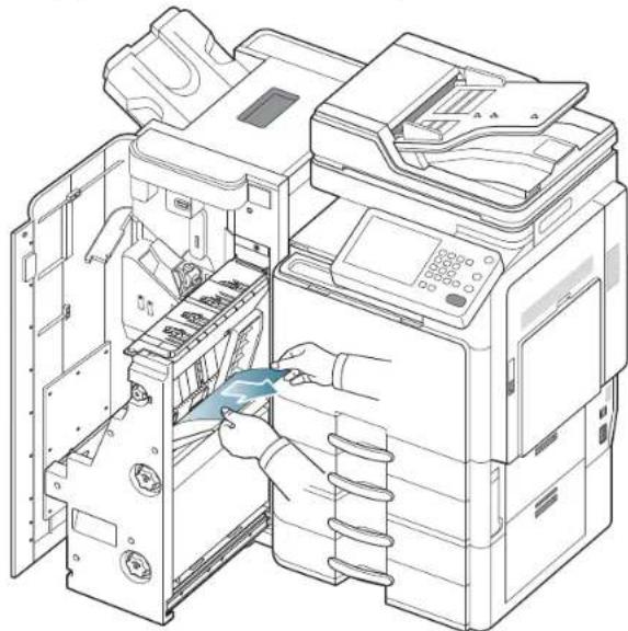 SAMSUNG SCX8030ND - Bourrage papier avant le pliage de livret (finisseur de livret 3 250 feuilles uniquement) - 6