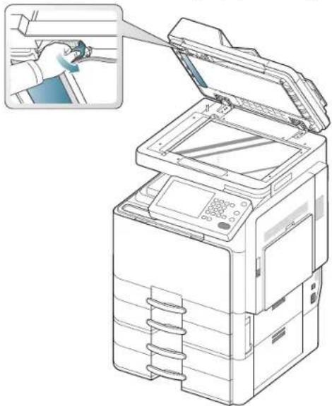 SAMSUNG SCX8030ND - Bourrage du papier d'origine devant la trajectoire recto/verso du scanner - 6