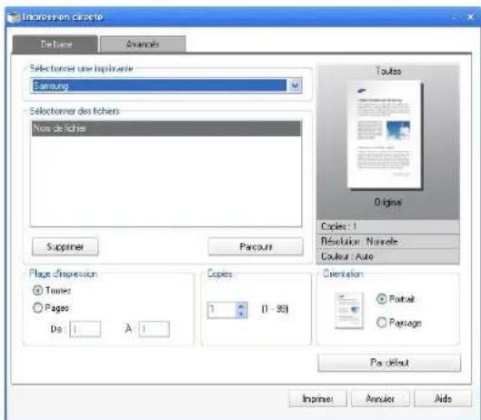 SAMSUNG SCX8030ND - À partir de la fenêtre Direct Printing Utility - 1