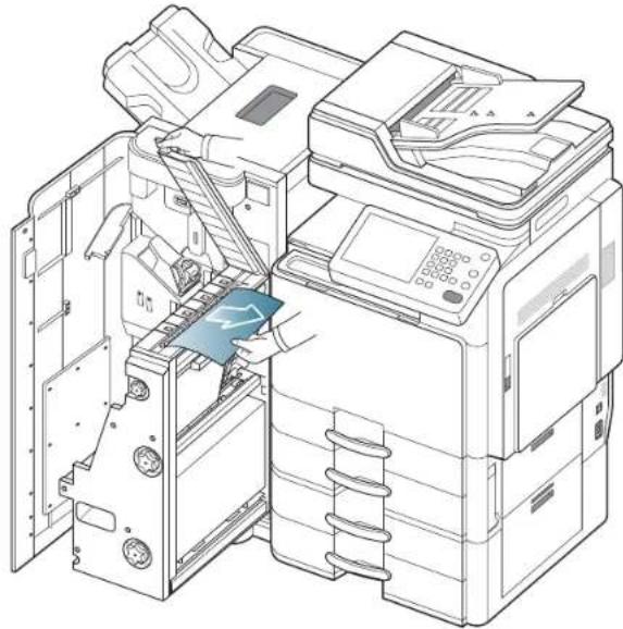 SAMSUNG SCX8030ND - Bourrage papier à l'intérieur du mécanisme de livret (finisseur de livret 3 250 feuilles uniquement) - 5
