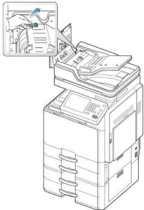 SAMSUNG SCX8030ND - Bourrage du papier d'origine devant la trajectoire recto/verso du scanner - 3
