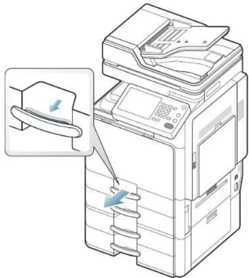 SAMSUNG SCX8030ND - Bourrage papier dans le bac 1 - 5