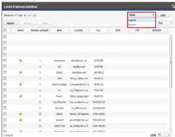SAMSUNG SCX8030ND - Exportation de carnet d'adresses individuelles - 1