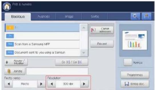 SAMSUNG SCX8030ND - Modification de la résolution - 1