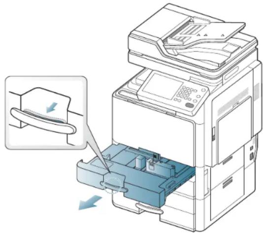 SAMSUNG SCX8030ND - Chargement de papier dans le bac - 3