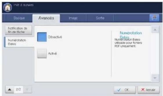 SAMSUNG SCX8030ND - Utilisation de la numérotation de Bates - 2