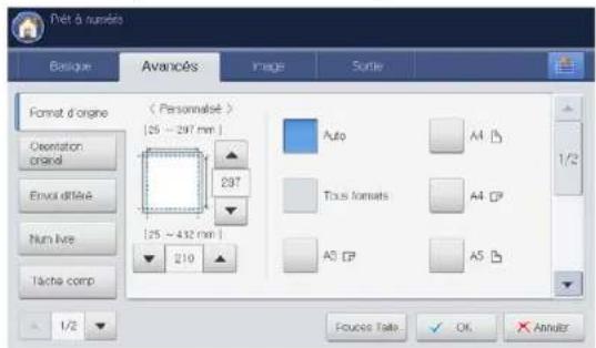 SAMSUNG SCX8030ND - Sélection du format des originaux - 1