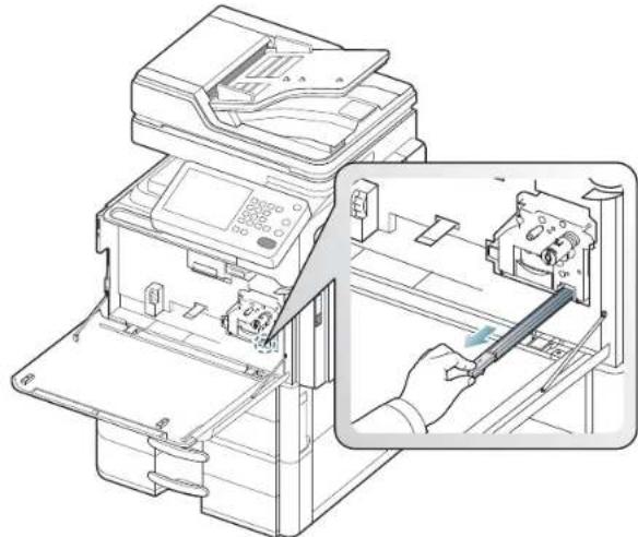 SAMSUNG SCX8030ND - Nettoyage du bâtonnet pour la poussière de papier et du chargeur de l'unité d'imagerie - 3