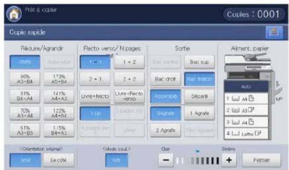 SAMSUNG SCX8030ND - Utilisation du menu Rapide Copier - 4