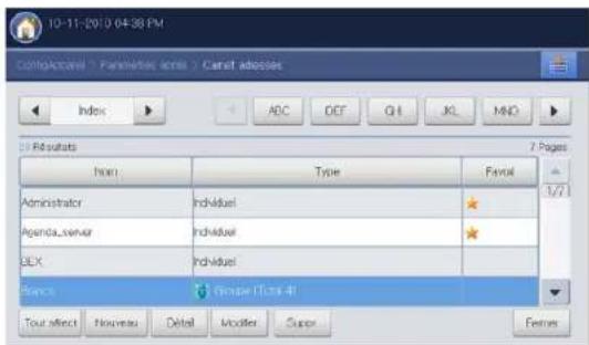 SAMSUNG SCX8030ND - Modification d'une adresse individuelle - 1
