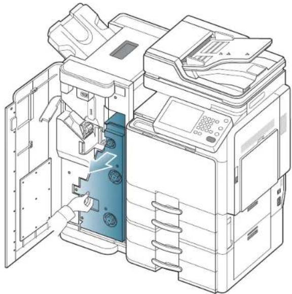 SAMSUNG SCX8030ND - Bourrage papier avant le pliage de livret (finisseur de livret 3 250 feuilles uniquement) - 3