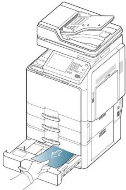 SAMSUNG SCX8030ND - Bourrage papier dans le bac 4 - 5