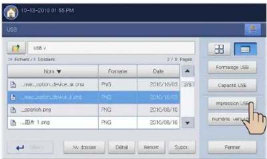 SAMSUNG SCX8030ND - Appuyez sur Impression USB. - 1