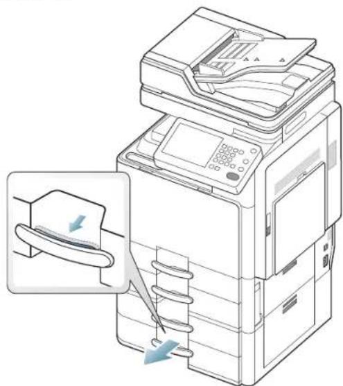 SAMSUNG SCX8030ND - Bourrage papier dans le bac 4 - 4