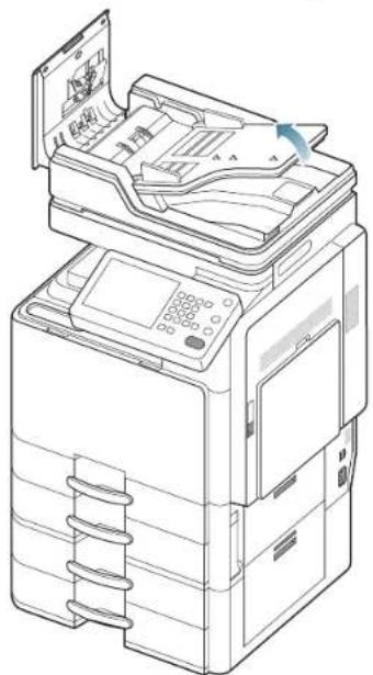 SAMSUNG SCX8030ND - Bourrage du papier d'origine dans la zone de sortie recto/verso du scanner - 3