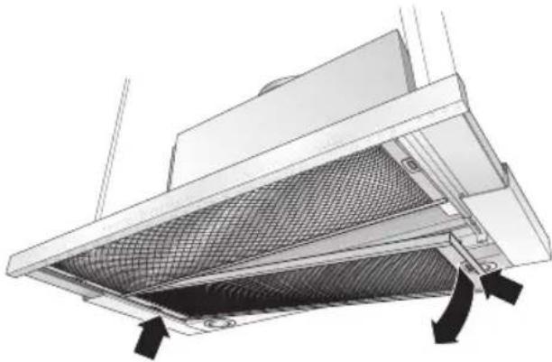 SIEMENS LI48930 - Removing and inserting the metal-mesh grease filters: - 1