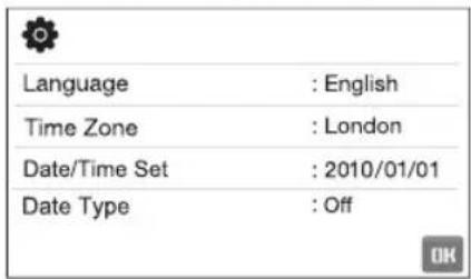 SAMSUNG ST600 - Select a language and a time zone, set the date and time, and select a date type. - 1