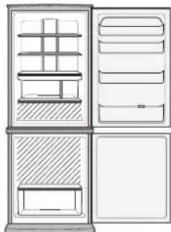 SHARP SJRM320TSL - Mais alimentos poder ser armazenados ao remover os seguientes accesórios, como indica na figura abaixo. - 1