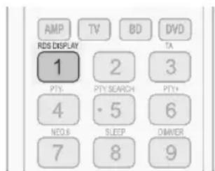 SAMSUNG HWD700 - Appuyez sur la touche RDS DISPLAY pendant que vous écoutez une station FM. - 1
