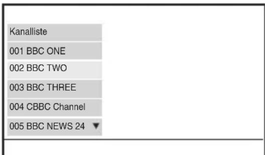 SONY DVPFX740DTB - Auswahl eines Kanals über die Kanalliste oder die Liste der Favoriten - 1