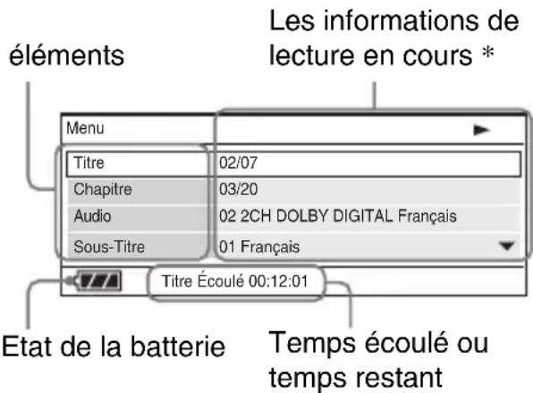 SONY DVPFX740DTB - Appuyez sur DISPLAY tout en lisant un DVD. - 1