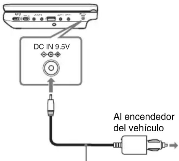 SONY DVPFX740DTB - Conecte el adaptador de batería del vehículo. - 1