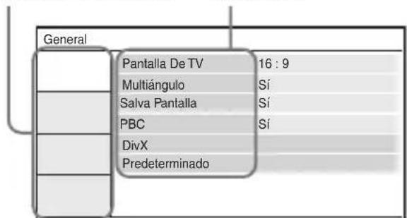 SONY DVPFX740DTB - Pulse ↑/↓ para seleccionar la categoría de ajuste y pulse ENTER. - 1