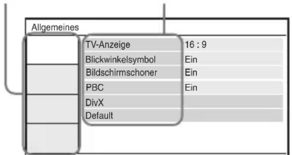 SONY DVPFX740DTB - Drücken Sie auf ↑/↓, um „Einstellungen“ auszuwählen und drücken Sie auf ENTER. - 1