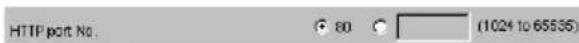 SONY SNCRZ25N - Set the HTTP port number. - 1