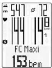 SCANSONIC M6 - Affectation des touches / Fonctions avec les options "Fréquence cardiaque" + "Cadence" - 6
