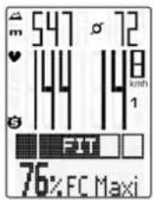 SCANSONIC M6 - Affectation des touches / Fonctions avec les options "Fréquence cardiaque" + "Cadence" - 2