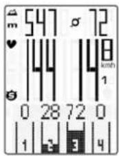 SCANSONIC M6 - Affectation des touches / Fonctions avec les options "Fréquence cardiaque" + "Cadence" - 3