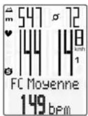 SCANSONIC M6 - Affectation des touches / Fonctions avec les options "Fréquence cardiaque" + "Cadence" - 5
