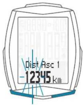 SCANSONIC M6 - Réglages – Valeurs totales / Distance en montée - 1