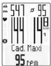 SCANSONIC M6 - Affectation des touches / Fonctions avec les options "Fréquence cardiaque" + "Cadence" - 11