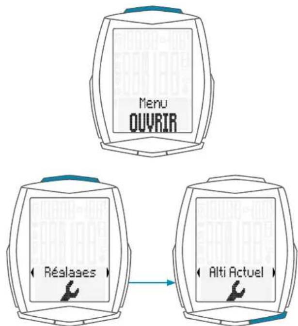SCANSONIC M6 - Comment régler l'altitude actuelle ? - 1