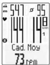 SCANSONIC M6 - Affectation des touches / Fonctions avec les options "Fréquence cardiaque" + "Cadence" - 10