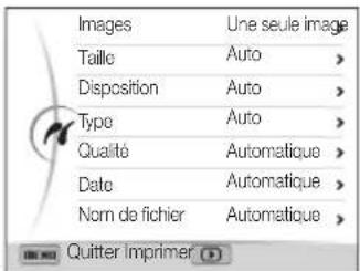 SAMSUNG WB690 - Configuration des paramètres d'impression - 1