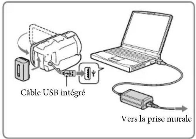 SONY Handycam HDRPJ740VEB - Charger la batterie en utilisant votre ordinateur - 1