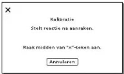 SONY Handycam HDRPJ740VEB - Aanpassing van het aanraakschermbediening ([Kalibratie]) - 1